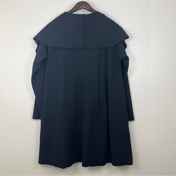 Soft Surroundings Open Front Black Cardigan Oversized Collar Size Small - Picture 7 of 10